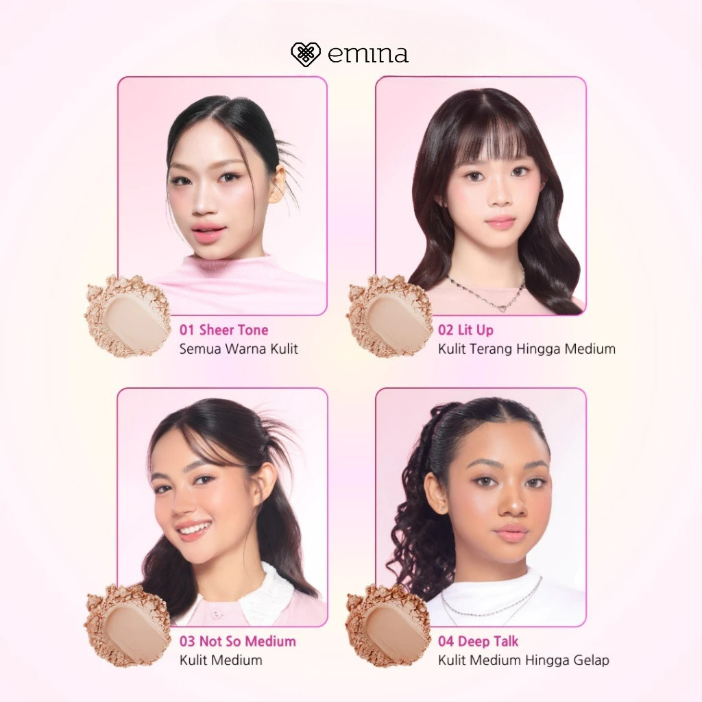 emina glowfixer blur powder 8g/bedak tabur emina glowfixer blur powder 8g/bedak tabur