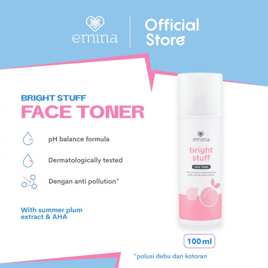 emina bright stuff face toner 50ml and 100ml emina bright stuff face toner 50ml and 100ml