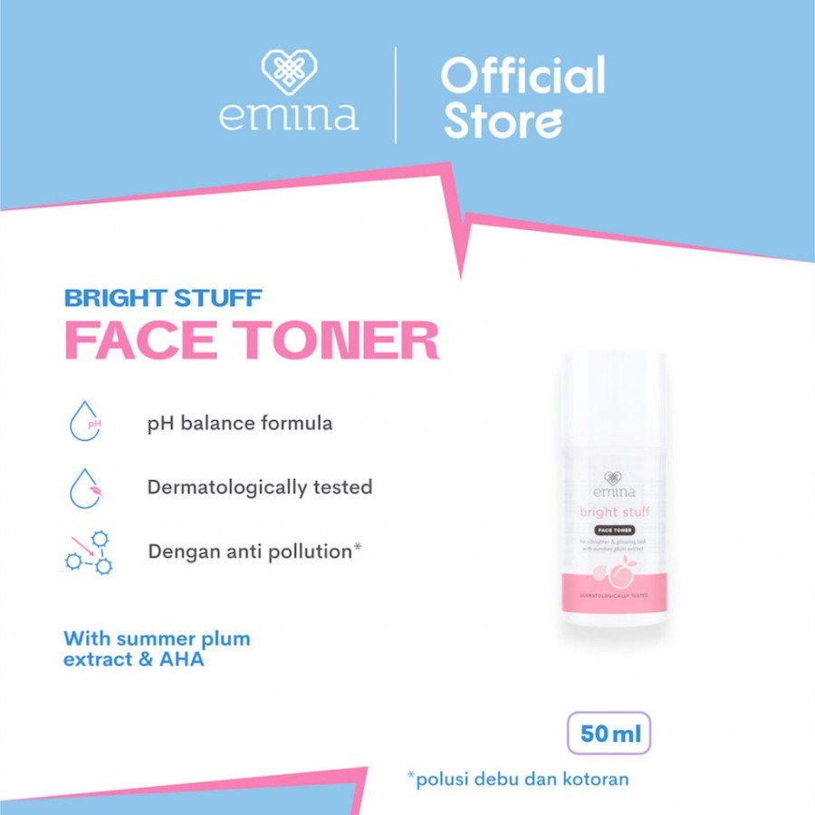 emina bright stuff face toner 50ml and 100ml emina bright stuff face toner 50ml and 100ml