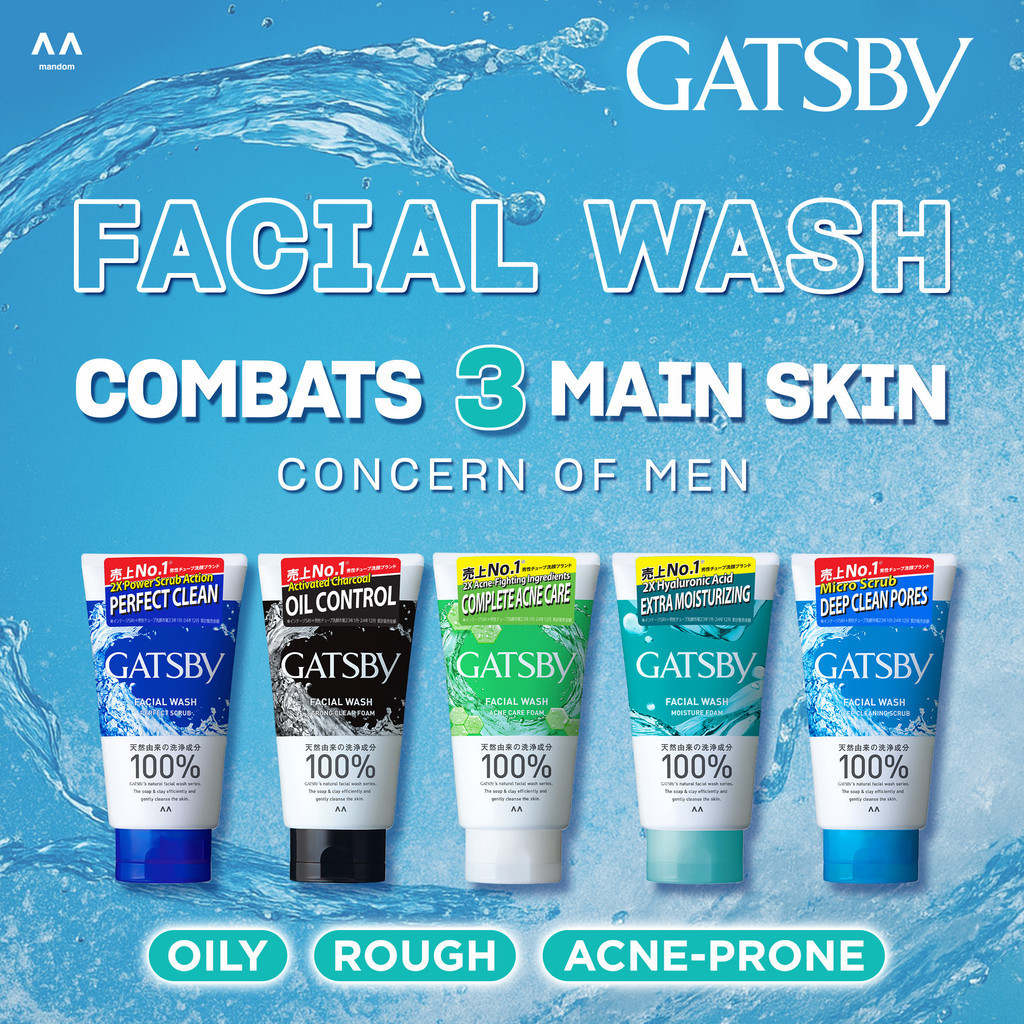 gatsby facial wash 100g/pembersih wajah pria gatsby facial wash 100g/pembersih wajah pria
