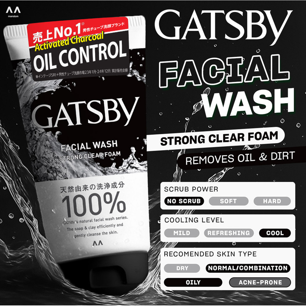 gatsby facial wash 100g/pembersih wajah pria gatsby facial wash 100g/pembersih wajah pria