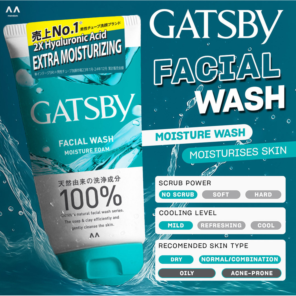 gatsby facial wash 100g/pembersih wajah pria gatsby facial wash 100g/pembersih wajah pria
