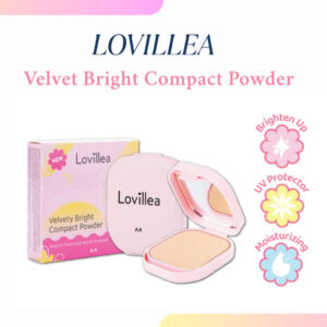 lovillea velvety bright compact powder with uv protection 9gr/bedak padat