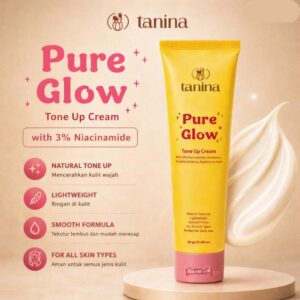 tanina pure glow tone up cream with 3% niacinamide 30g/pelembab wajah